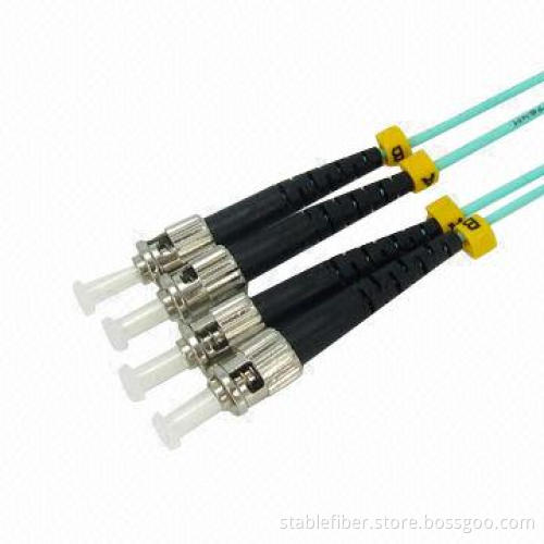 MM Duplex ST-ST OM4 Patch Cord with Ultra Low Back Reflection and Low Insertion Loss